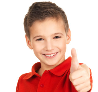 kid with thumb up